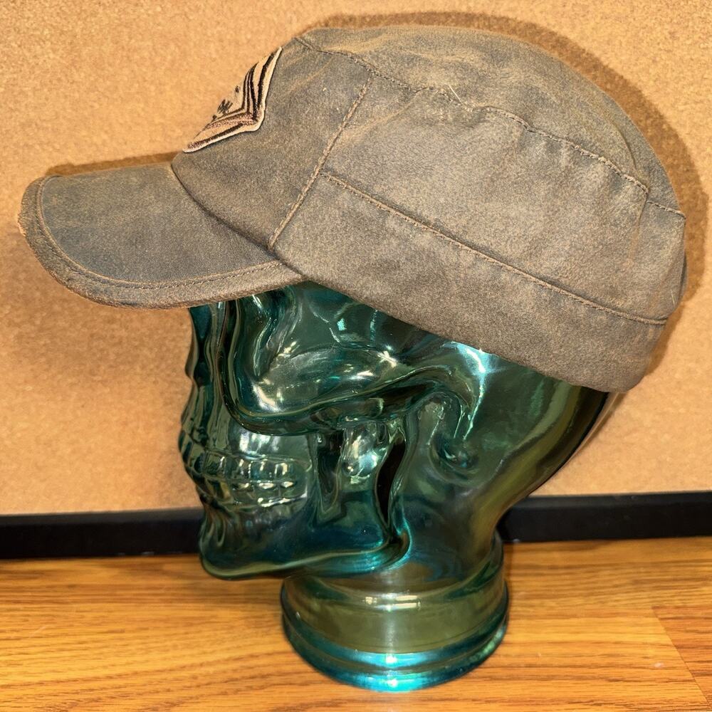 Vintage‎ Harley Davidson Genuine Motor Clothes Brown Hat Size S - Picture 3 of 6